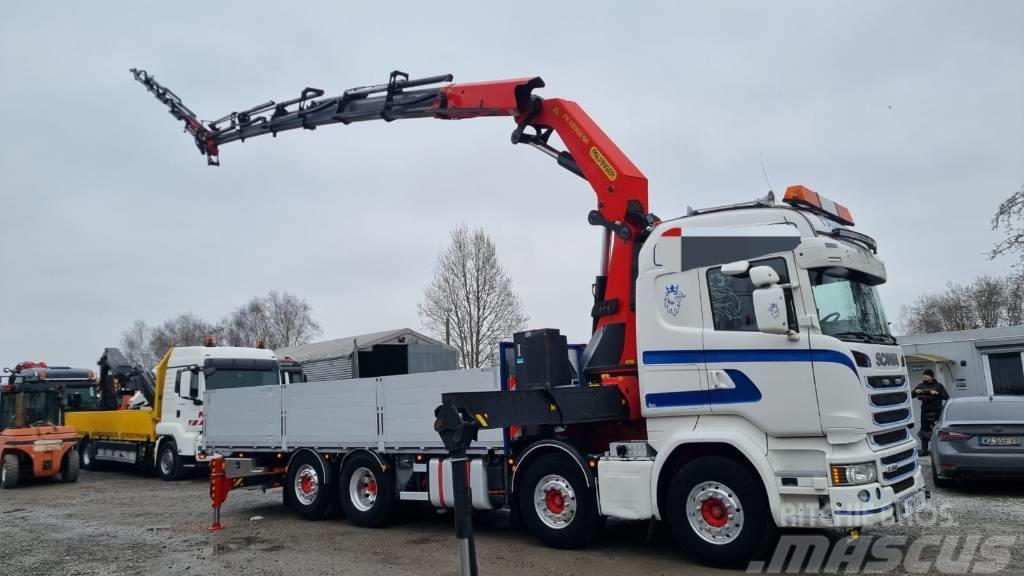 Scania R490 + PALFINGER 42002+JIB /EURO 6/ Vlakke laadvloer met kraan