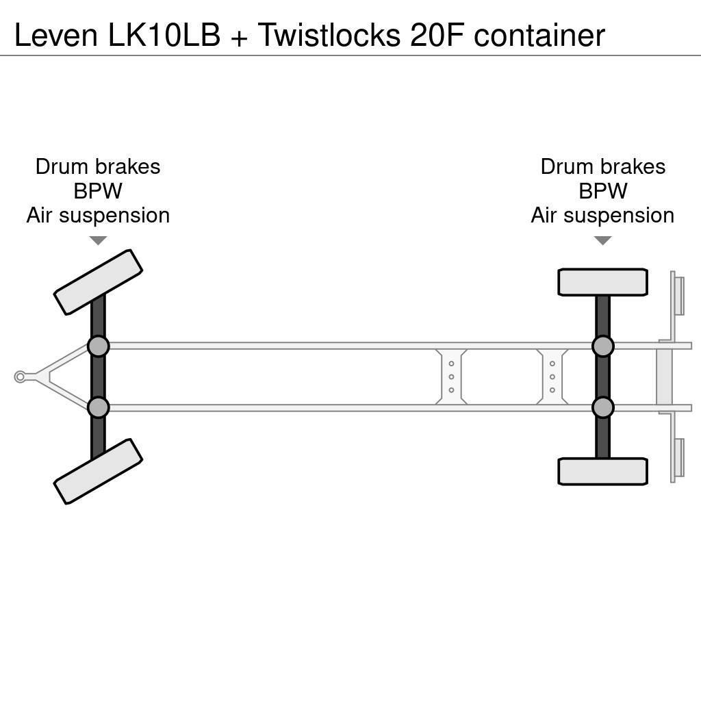  Leven LK10LB + Twistlocks 20F container Vlakke laadvloer