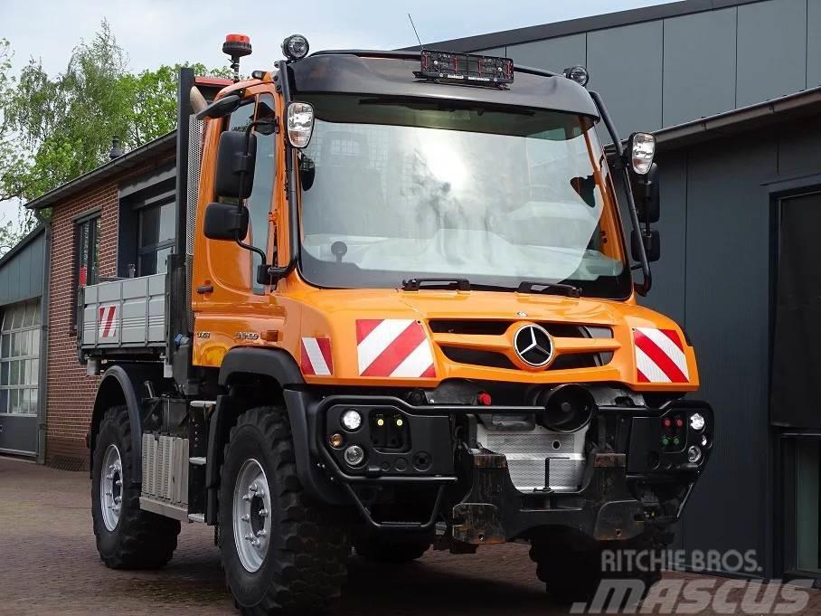 Unimog U218 4X4 3 ZITS HYDRAULIK ZAPFWELLE CAMERA 21TKM Tractoren