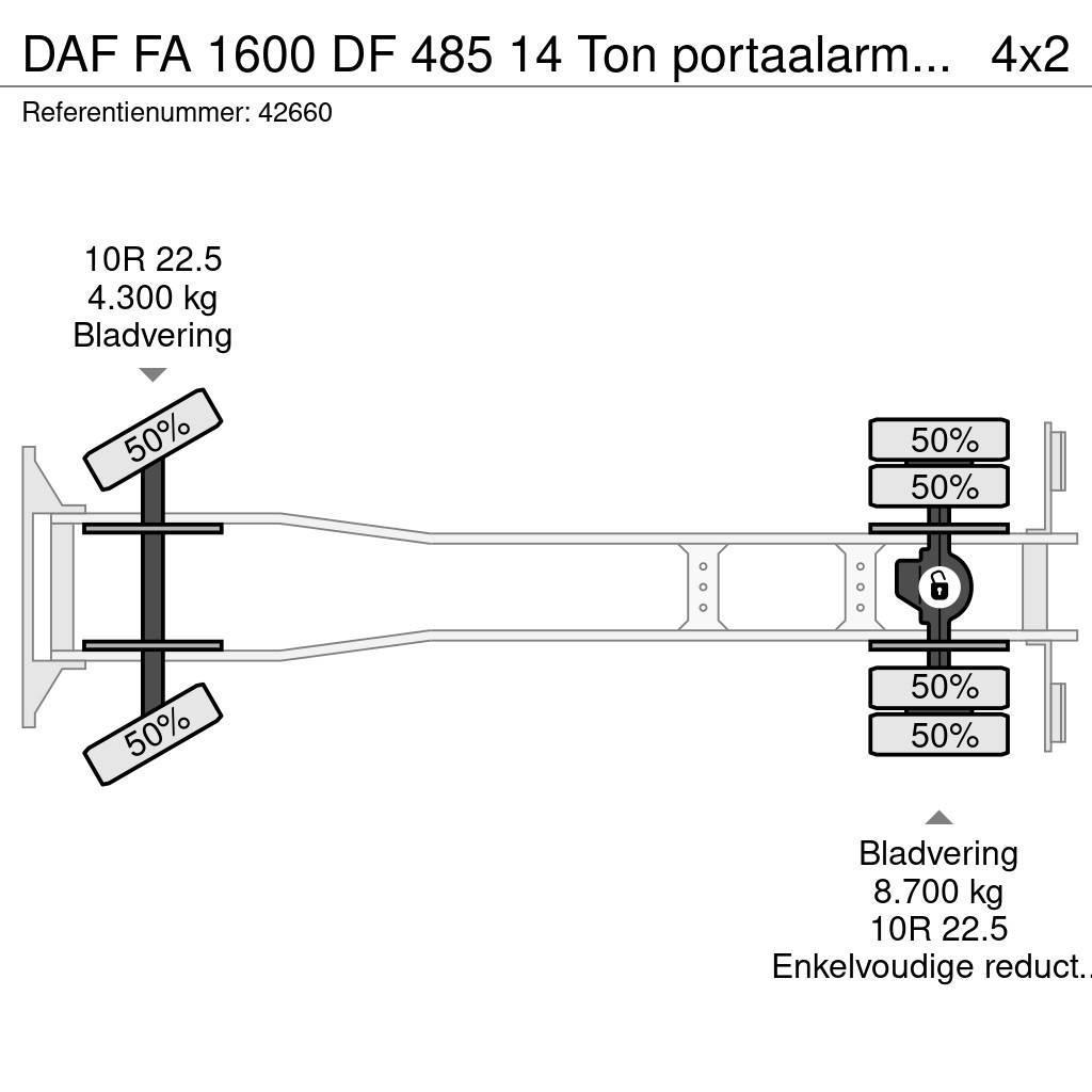DAF FA 1600 DF 485 14 Ton portaalarmsysteem Oldtimer Portaalsysteem vrachtwagens