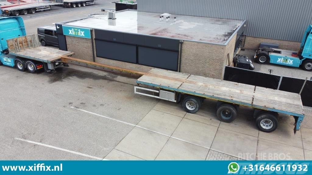 Floor 3-axle flat extendable trailer, 3x hydr. steering Vlakke laadvloeren