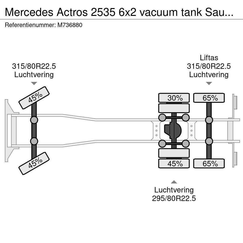 Mercedes-Benz Actros 2535 6x2 vacuum tank Saugbagger Kolkenzuigers