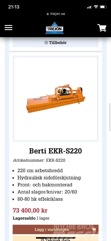 Berti Ekr-s 220 Slaghack Klepelmaaiers