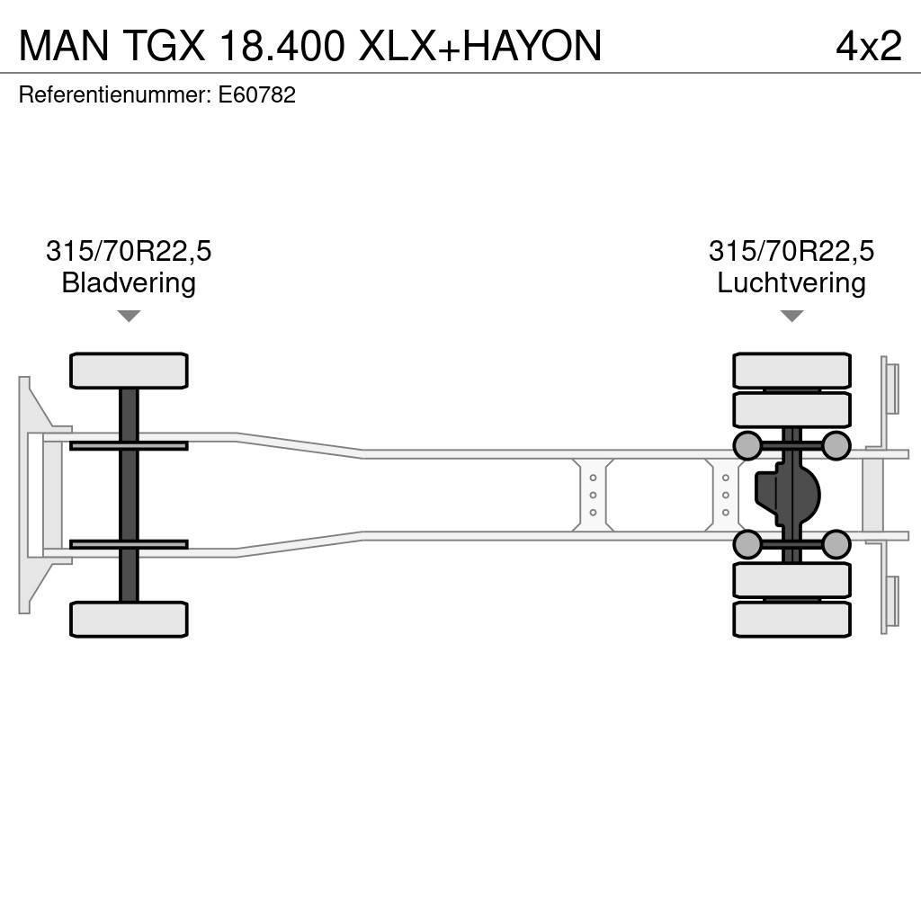 MAN TGX 18.400 XLX+HAYON Schuifzeilopbouw