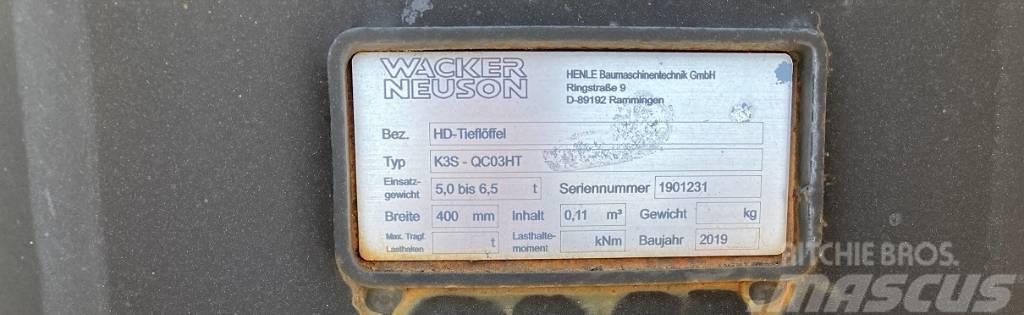 Wacker Neuson Tieflöffel 400mm QC03HT Heavy Duty Vergruisbakken