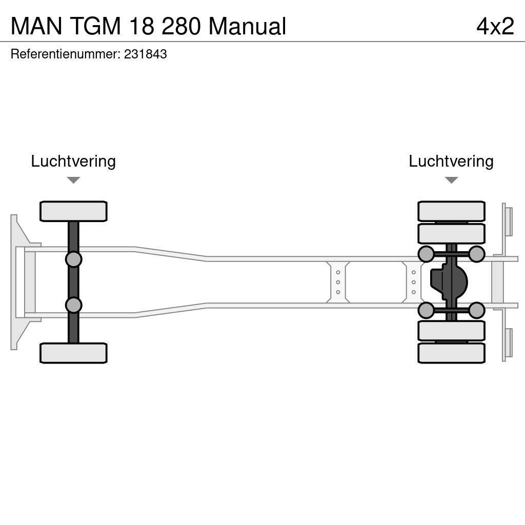 MAN TGM 18 280 Manual Containertrucks met kabelsysteem