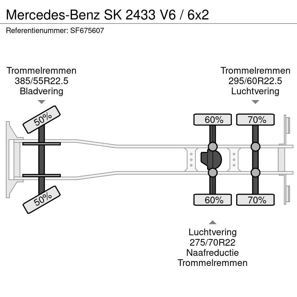 Mercedes-Benz SK 2433 V6 / 6x2 Bakwagens met gesloten opbouw