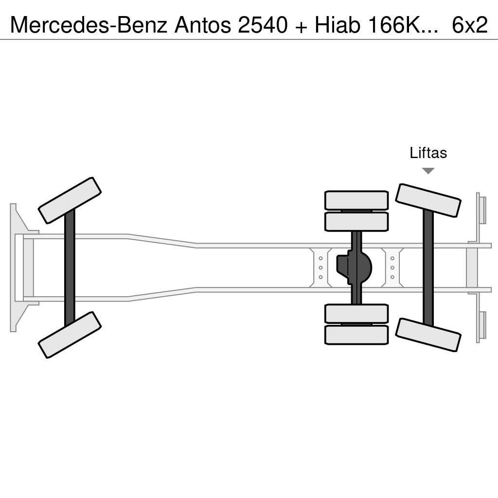 Mercedes-Benz Antos 2540 + Hiab 166K Pro Kranen voor alle terreinen