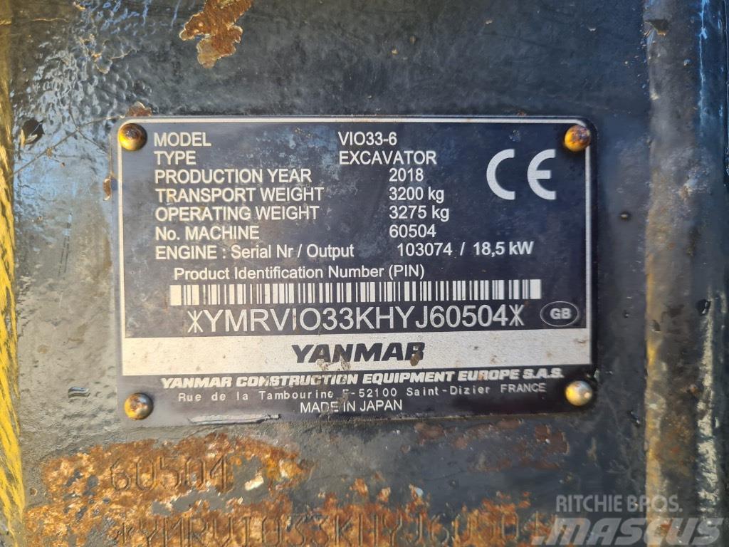 Yanmar VIO33-6 Minigraafmachines < 7t