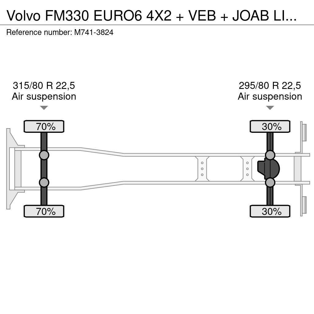 Volvo FM330 EURO6 4X2 + VEB + JOAB LIFT/EXTENDABLE + FUL Portaalsysteem vrachtwagens