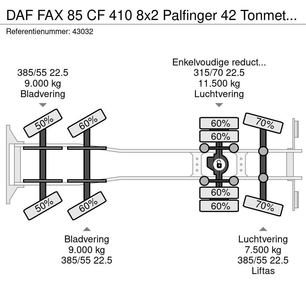 DAF FAX 85 CF 410 8x2 Palfinger 42 Tonmeter laadkraan Kranen voor alle terreinen