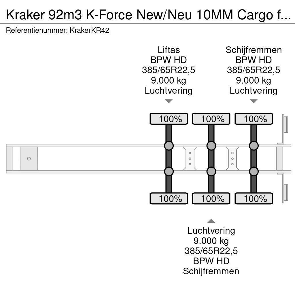 Kraker 92m3 K-Force New/Neu 10MM Cargo floor Liftas Alumi Schuifvloeropleggers