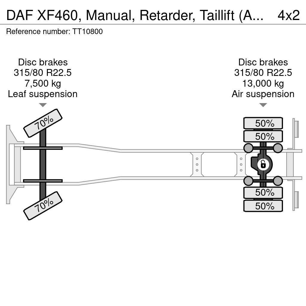 DAF XF460, Manual, Retarder, Taillift (Auffahrrampe, R Platte bakwagens