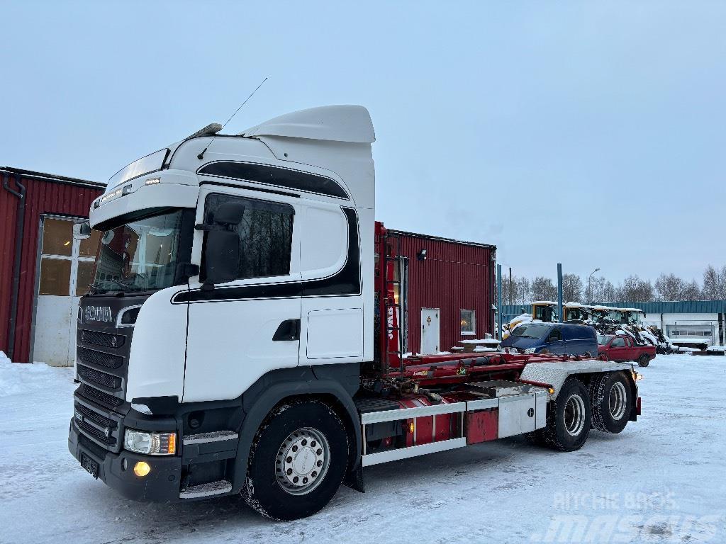 Scania Krokbil R520 V8 Euro6 Joab 20t Vrachtwagen met containersysteem