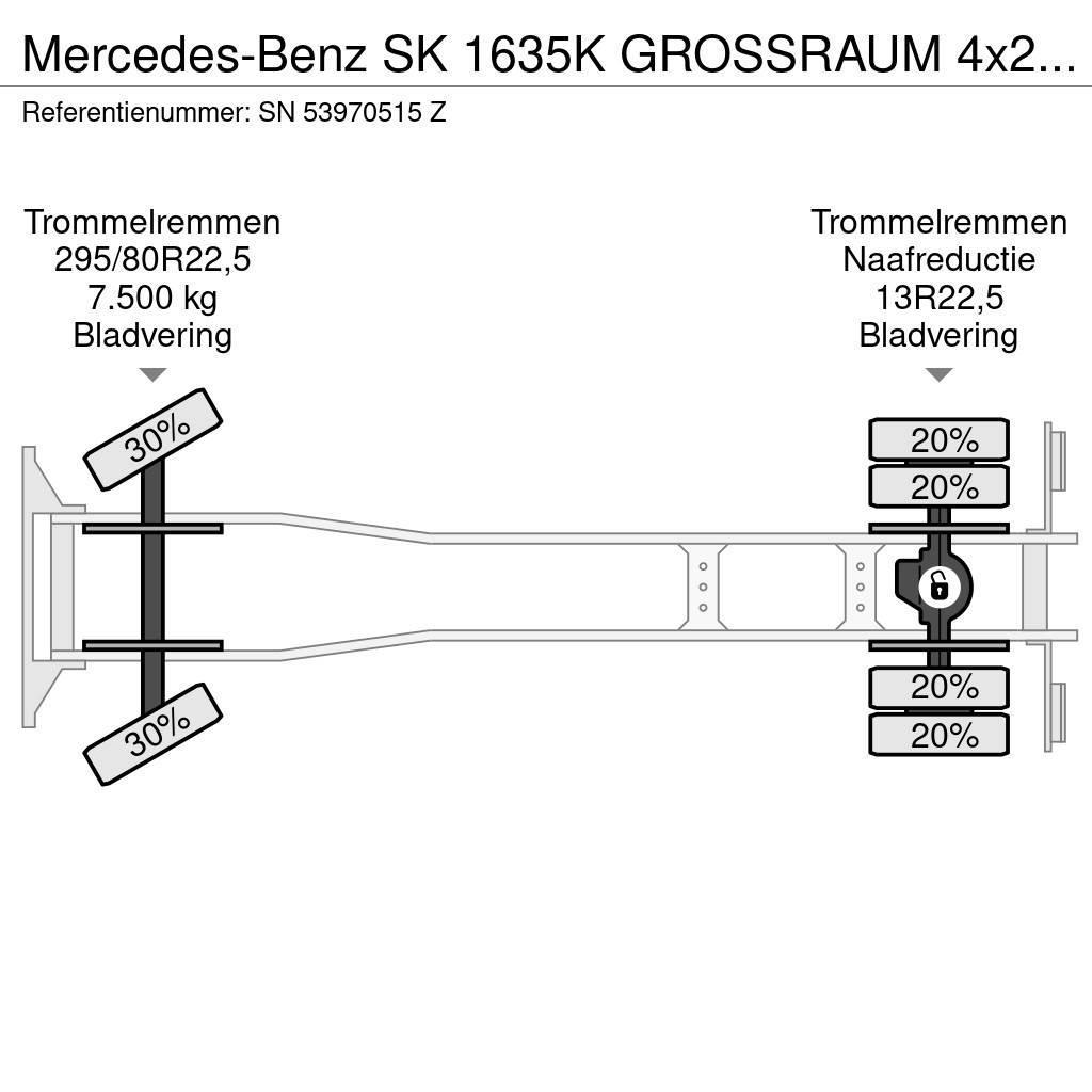 Mercedes-Benz SK 1635K GROSSRAUM 4x2 FULL STEEL CHASSIS (ZF MANU Platte bakwagens