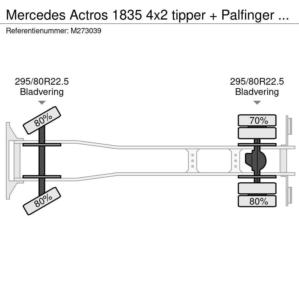 Mercedes-Benz Actros 1835 4x2 tipper + Palfinger PK12000 Kipper