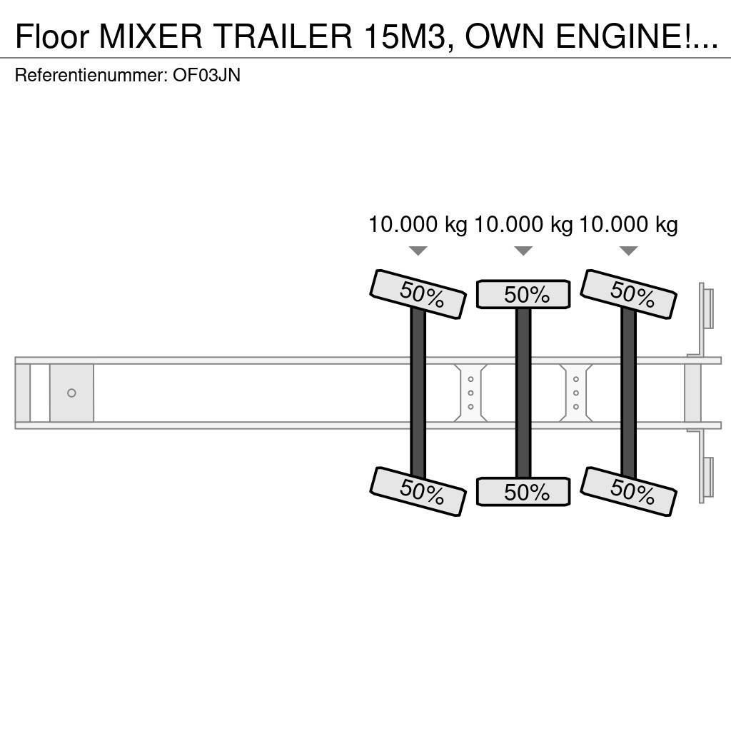 Floor MIXER TRAILER 15M3, OWN ENGINE!!NL MOGELIJK!! Overige opleggers