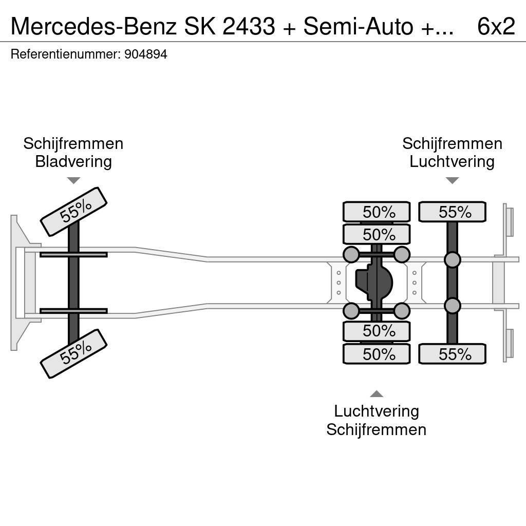 Mercedes-Benz SK 2433 + Semi-Auto + PTO + Serie 14 Crane + 3 ped Kranen voor alle terreinen