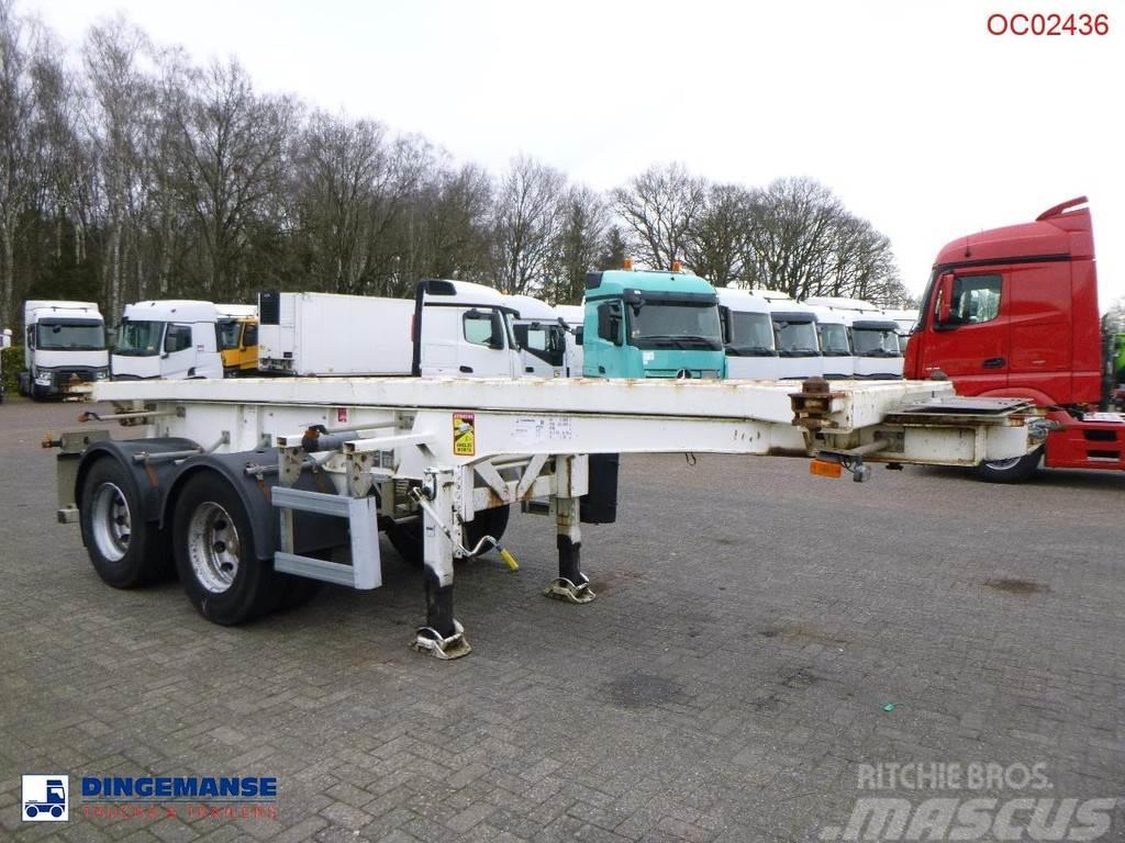 Robuste Kaiser 2-axle container chassis 20 ft. + tipping Kippers
