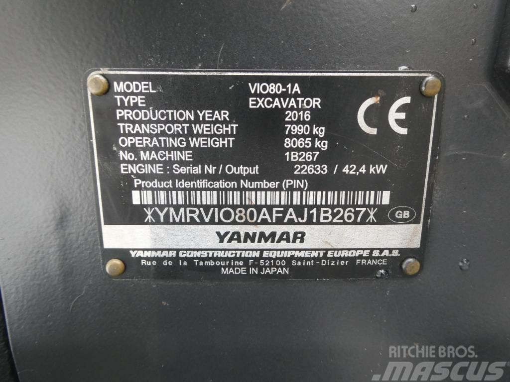 Yanmar Vio 80-1A Midigraafmachines 7t - 12t
