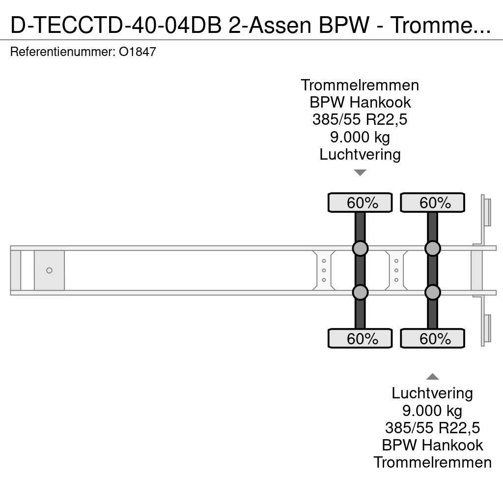 D-tec CTD-40-04DB 2-Assen BPW - Trommelremmen - Combi Do Containerchassis