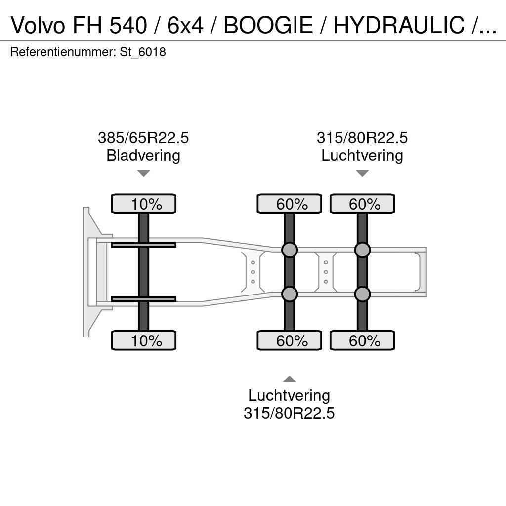 Volvo FH 540 / 6x4 / BOOGIE / HYDRAULIC / RETARDER / Trekkers