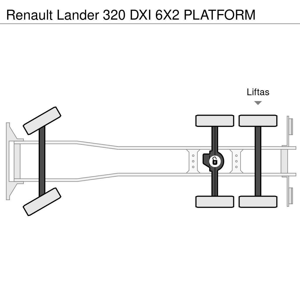 Renault Lander 320 DXI 6X2 PLATFORM Platte bakwagens