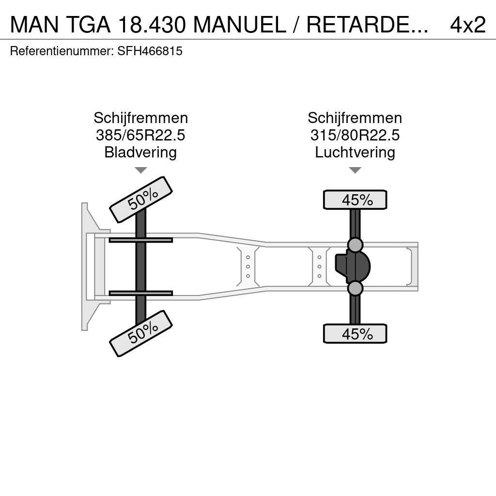 MAN TGA 18.430 MANUEL / RETARDER / AIRCO Trekkers