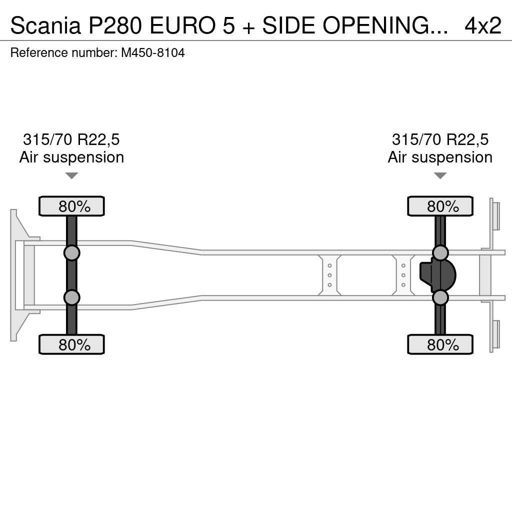 Scania P280 EURO 5 + SIDE OPENING BOX + CARRIER SUPRA 850 Koelwagens