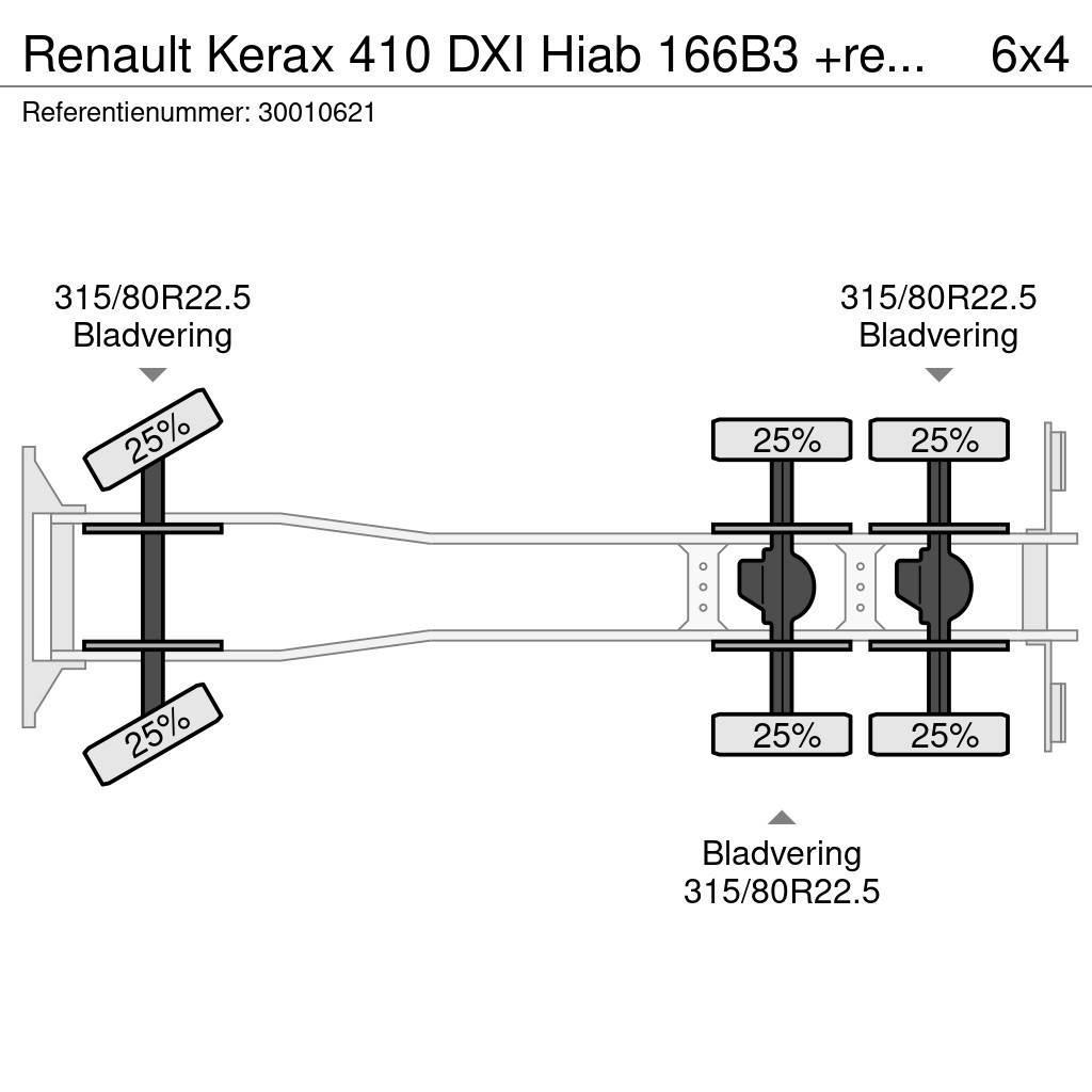 Renault Kerax 410 DXI Hiab 166B3 +remote Vlakke laadvloer met kraan