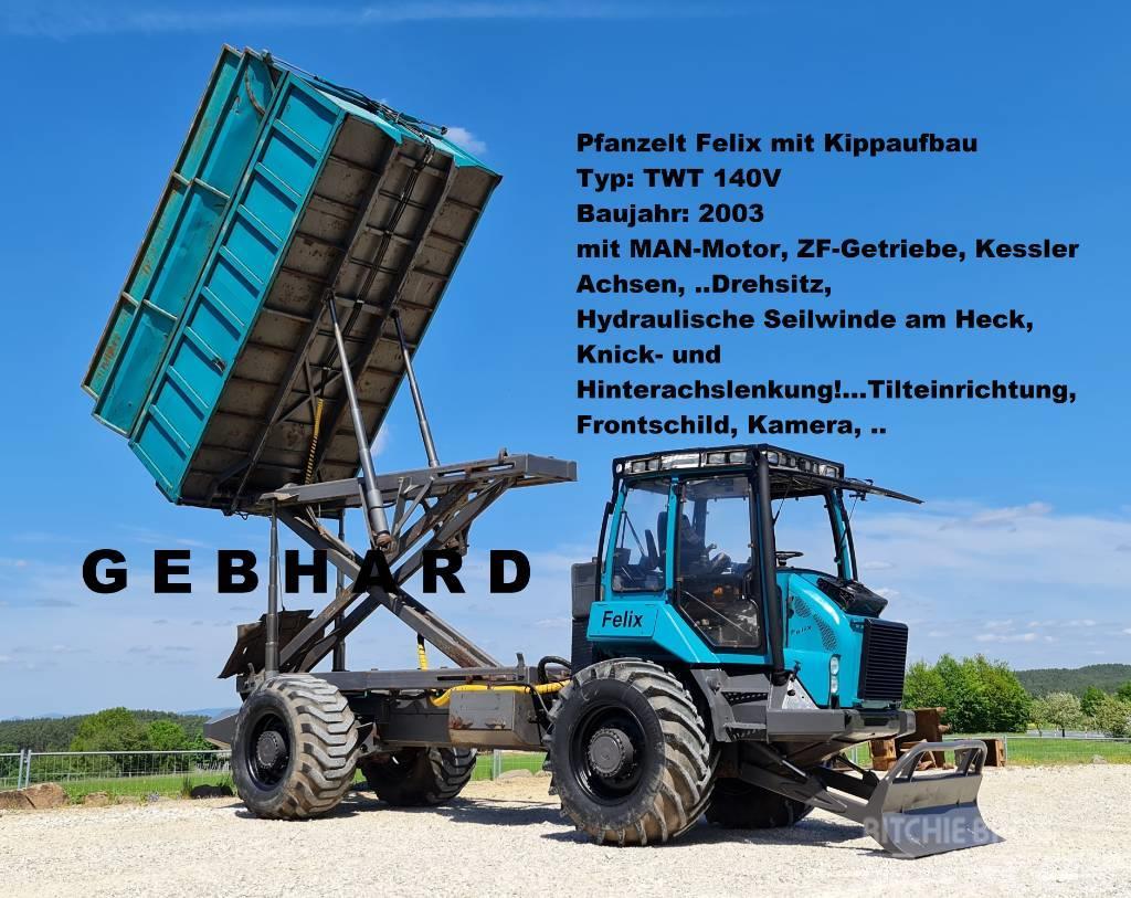 Pfanzelt Felix TWT 140V mit Seiwinde/Kipper/MAN-Motor/ZF-Ge Bosbouw tractoren