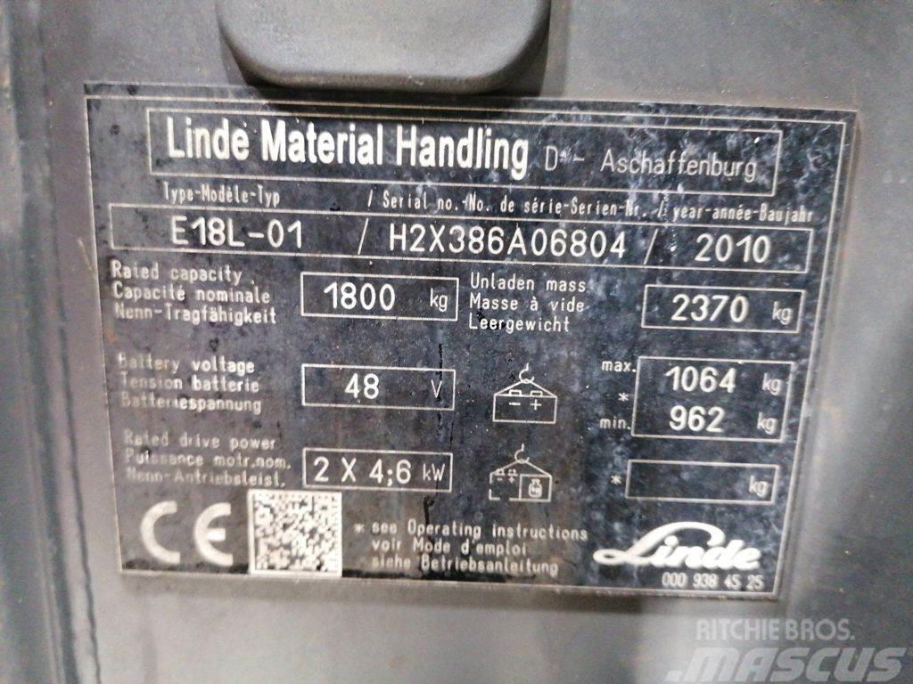 Linde E18L-01 Elektrische heftrucks