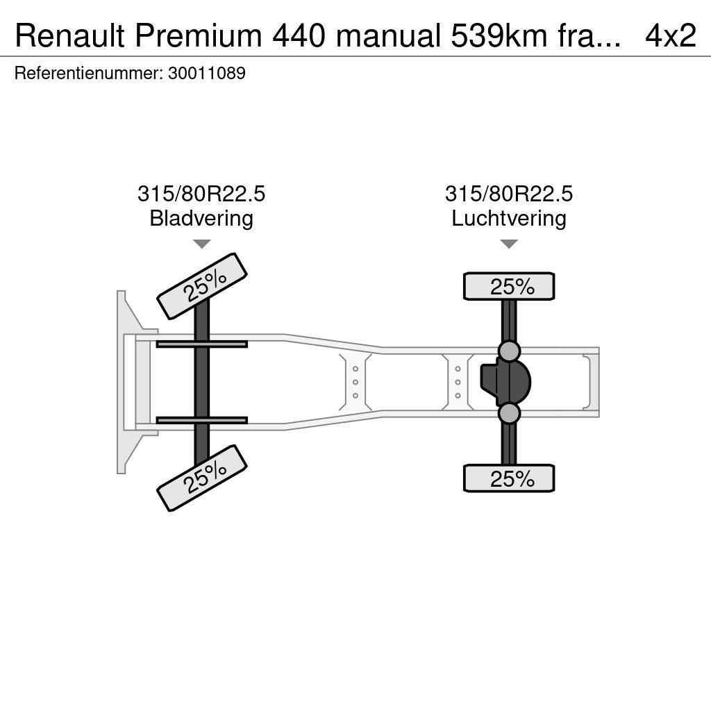 Renault Premium 440 manual 539km francais hydraulic Trekkers