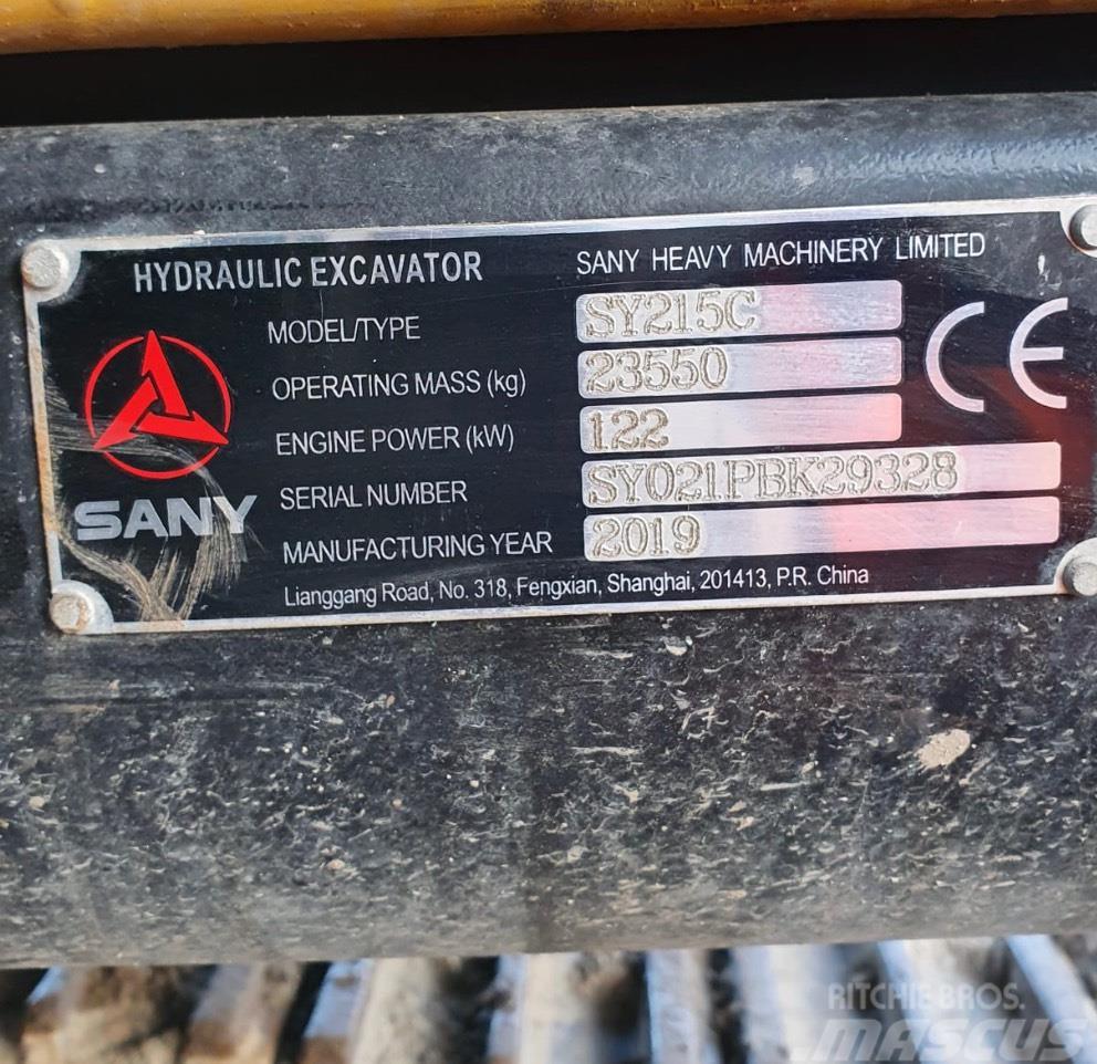 Sany SY 215 C Rupsgraafmachines