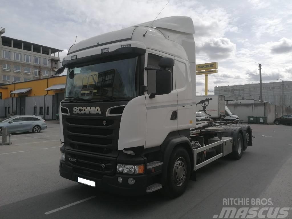 Scania R580 V8 AJK HYDROLIFT, HL20-6180 Vrachtwagen met containersysteem