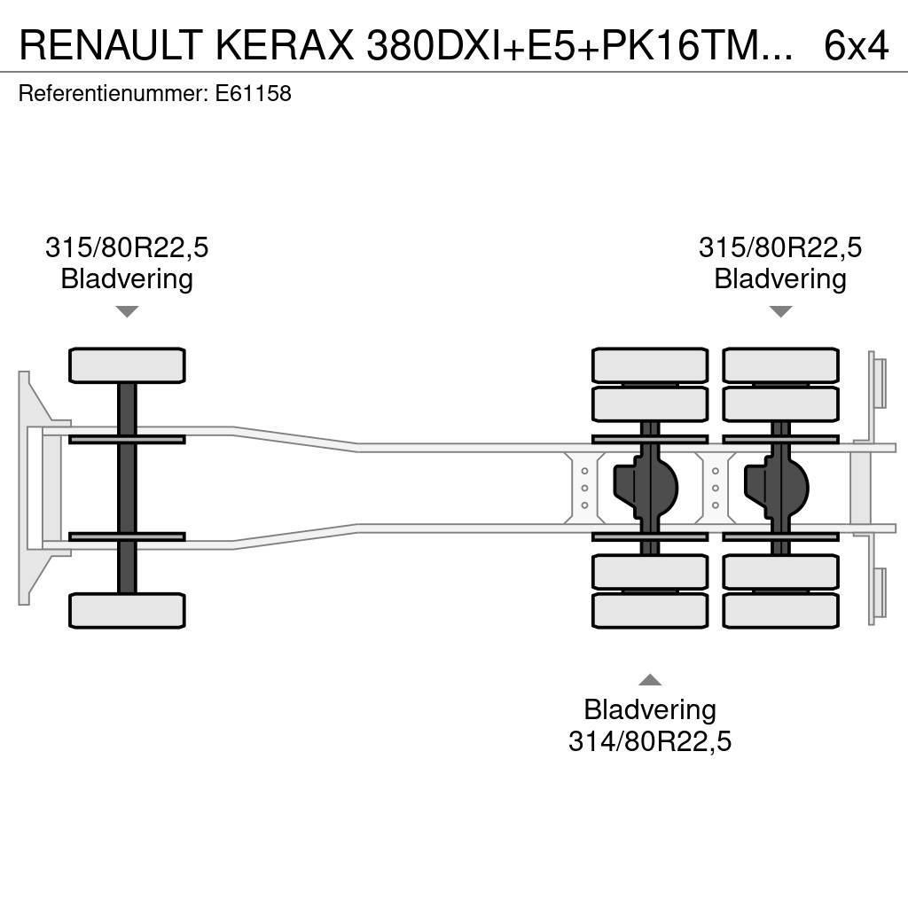 Renault KERAX 380DXI+E5+PK16TM/3EXT Platte bakwagens