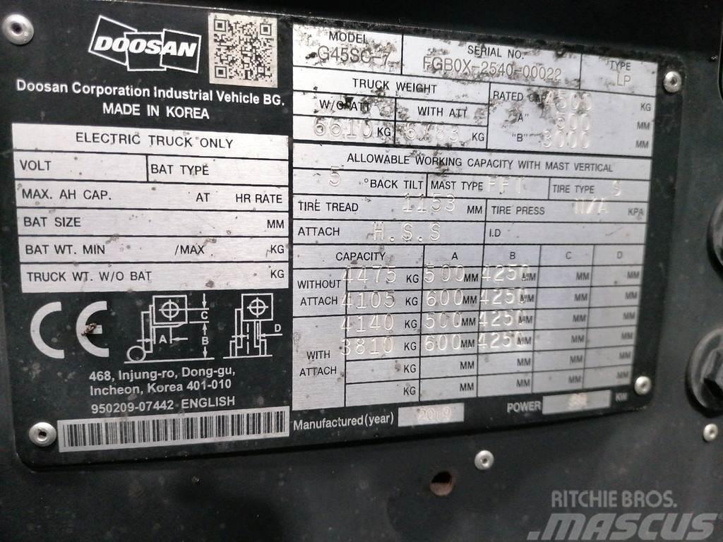 Doosan G45SC-7 LPG heftrucks