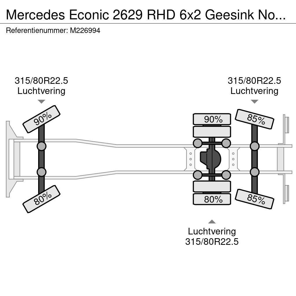 Mercedes-Benz Econic 2629 RHD 6x2 Geesink Norba refuse truck Vuilniswagens