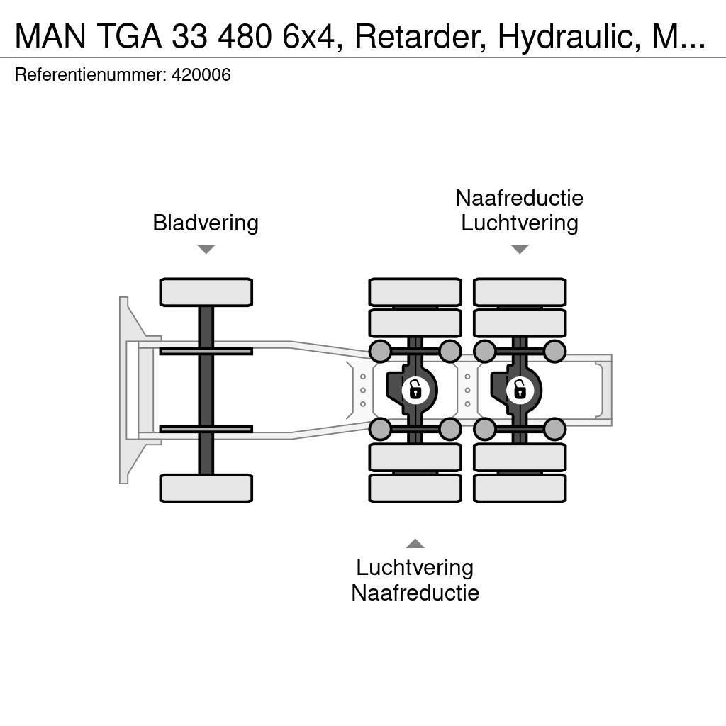 MAN TGA 33 480 6x4, Retarder, Hydraulic, Manual Trekkers