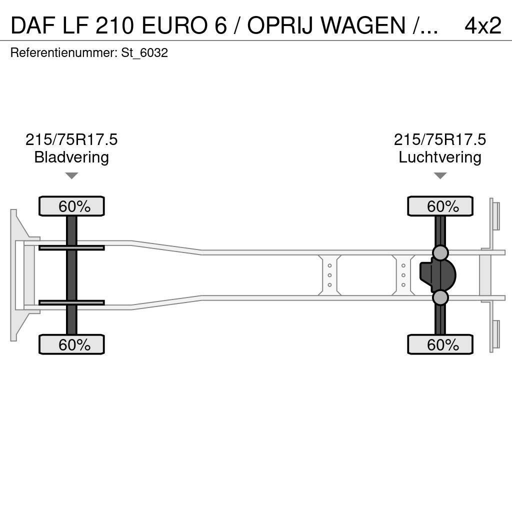DAF LF 210 EURO 6 / OPRIJ WAGEN / MACHINE TRANSPORT Oprijwagen