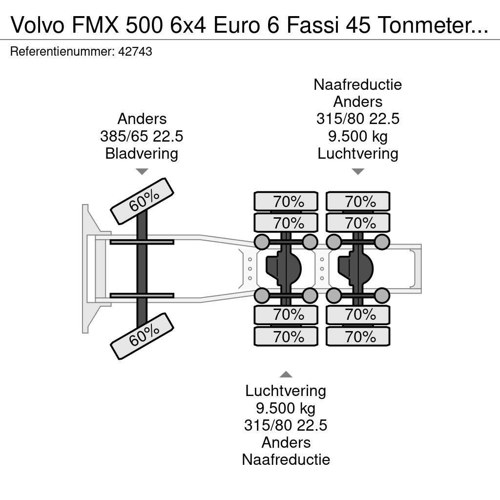 Volvo FMX 500 6x4 Euro 6 Fassi 45 Tonmeter laadkraan Trekkers