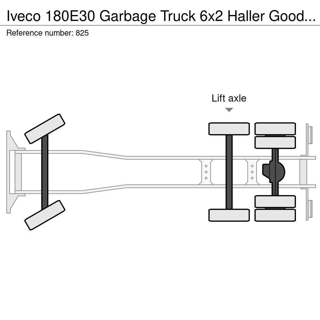 Iveco 180E30 Garbage Truck 6x2 Haller Good Condition Vuilniswagens