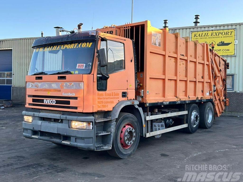 Iveco 180E30 Garbage Truck 6x2 Haller Good Condition Vuilniswagens