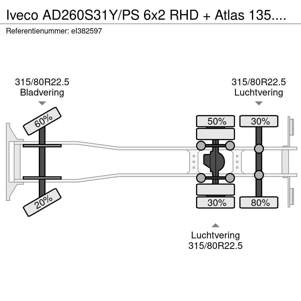 Iveco AD260S31Y/PS 6x2 RHD + Atlas 135.2E-A2 Platte bakwagens