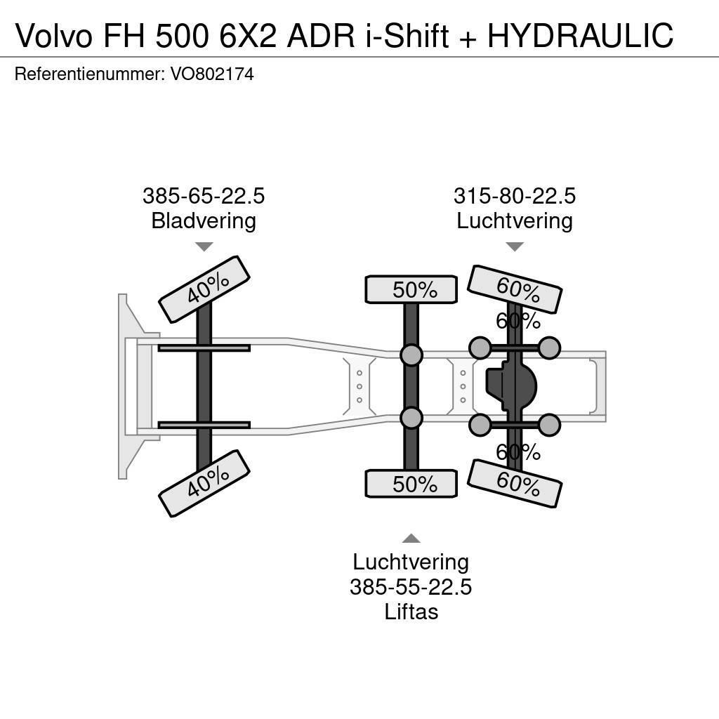 Volvo FH 500 6X2 ADR i-Shift + HYDRAULIC Trekkers