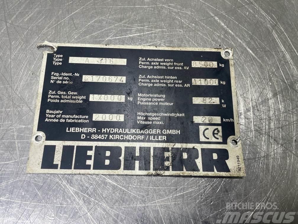 Liebherr A316 -  (For parts) Wielgraafmachines