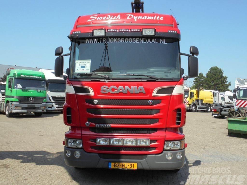 Scania R730 V8 + Euro 5 + Loglift 115Z + 6X4 + DISCOUNTED Kranen voor alle terreinen