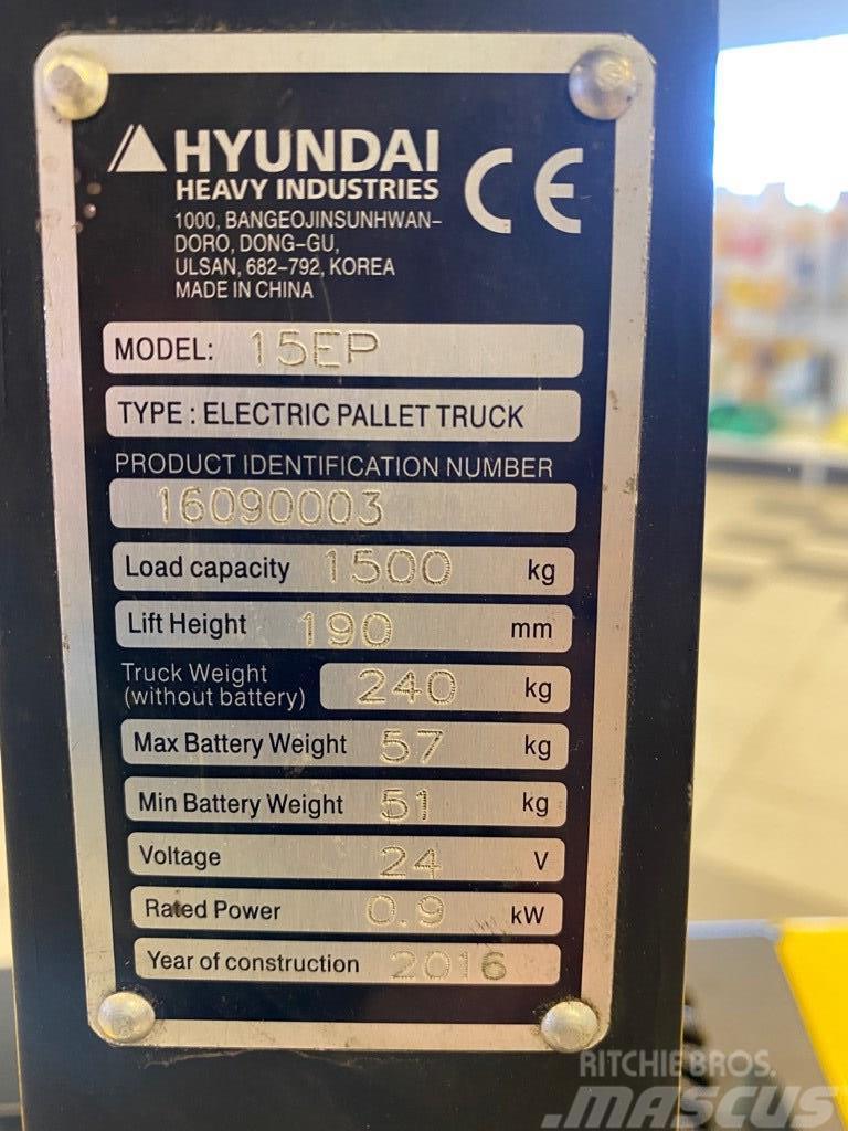 Hyundai 15EP Electro-pallettrucks