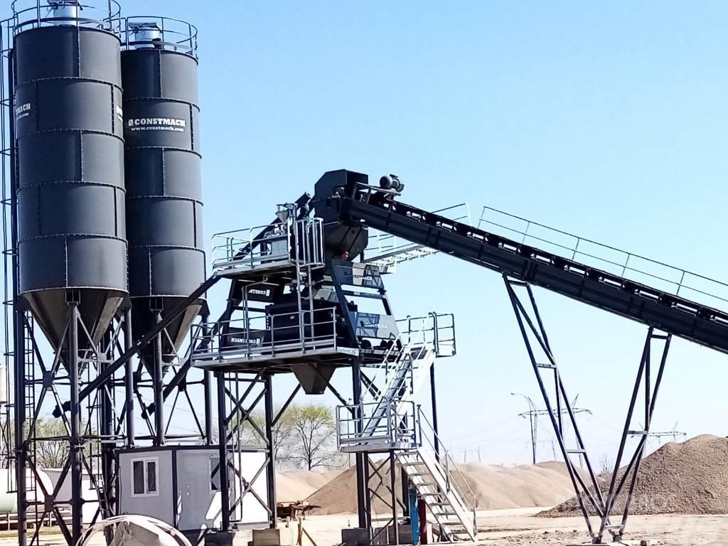 Constmach 60 M3 Stationary Concrete Batching Plant Menginstallaties