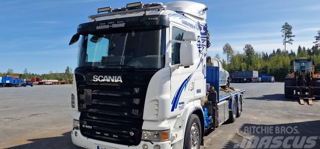 Scania R500 Containertrucks met kabelsysteem